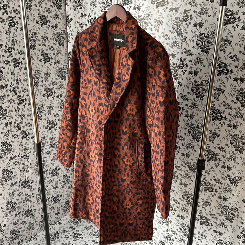 Fashion Nova Brown & Black Leopard Print Military Field Coat